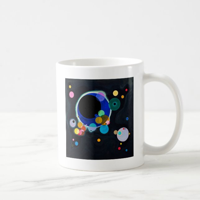 Kandinsky Mehrere Kreise Abstrakt Tasse (Rechts)