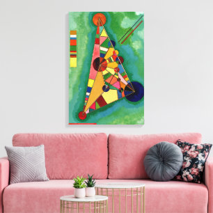 Kandinsky - Mehrfarbige Dreieck Leinwanddruck