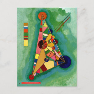 Kandinsky - Mehrfarbige Dreieck Postkarte