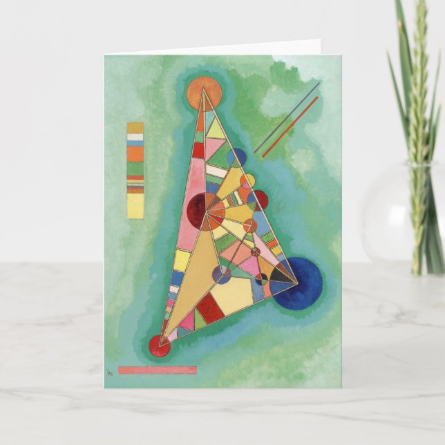 Kandinsky - Mehrfarbiges Dreieck Karte (Vorderseite)