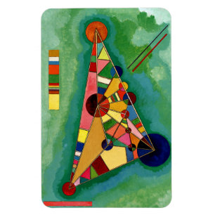 Kandinsky - mehrfarbiges Dreieck Magnet