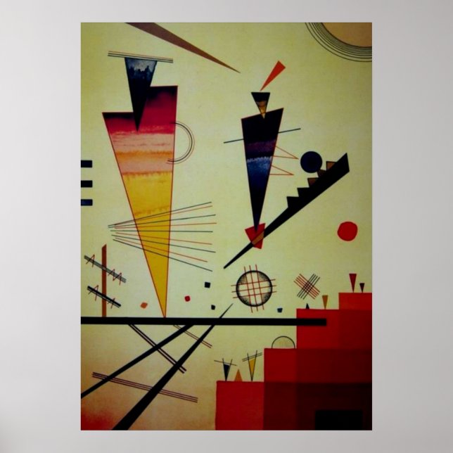 Kandinsky Merry Structure Abstrakte Malerei Poster (Vorne)