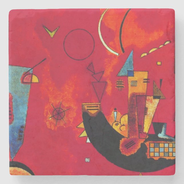 Kandinsky Mit und Gegen Abstrakte Malerei Steinuntersetzer (Vorderseite)