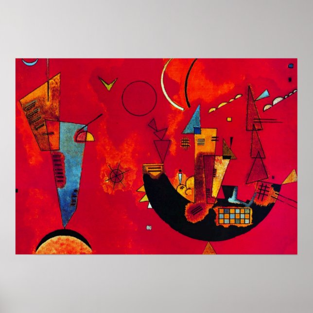 Kandinsky Mit und Gegen Abstraktes Malplakat Poster (Vorne)