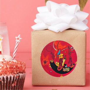 Kandinsky - Mit und Gegen Runder Aufkleber