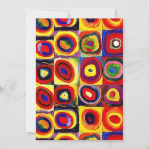 Kandinsky Moderne Quadrate Circles farbig Einladung
