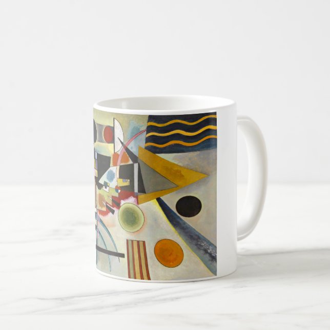 Kandinsky Modernes Abstraktes Kunstwerk Kaffeetasse (VorderseiteRechts)