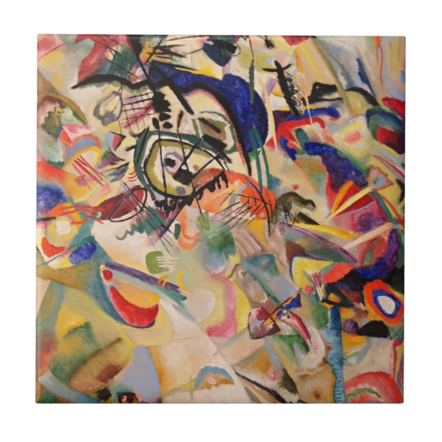 Kandinsky Modernes Abstraktes Malwerk Fliese (Vorderseite)