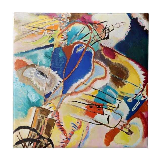 Kandinsky Modernes Abstraktes Malwerk Fliese (Vorderseite)