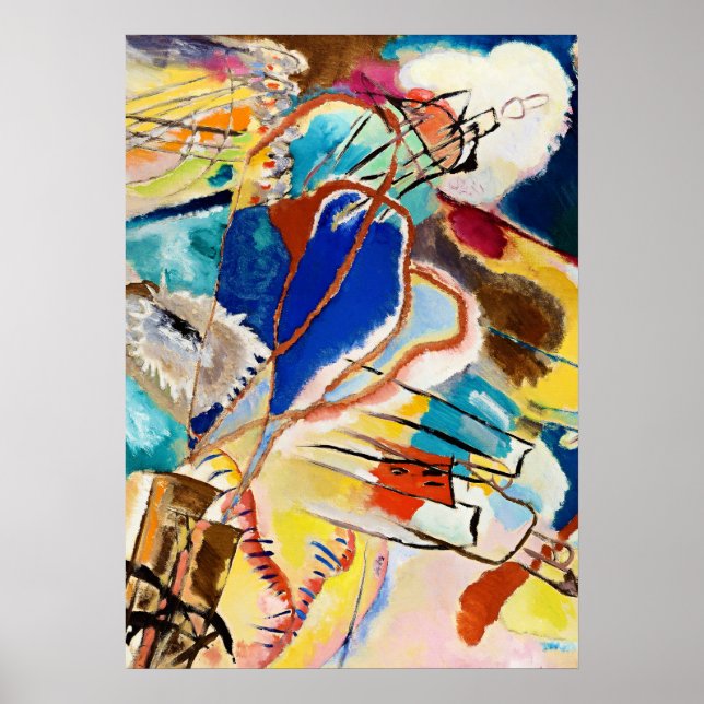 Kandinsky Modernes Abstraktes Malwerk Poster (Vorne)
