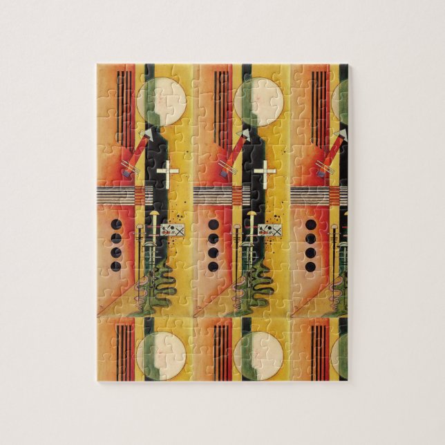 Kandinsky Modernes Abstraktes Malwerk Puzzle (Vertikal)