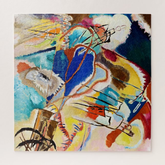 Kandinsky Modernes Abstraktes Malwerk Puzzle (Vertikal)