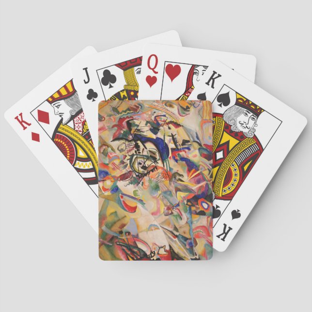 Kandinsky Modernes Abstraktes Malwerk Spielkarten (Rückseite)