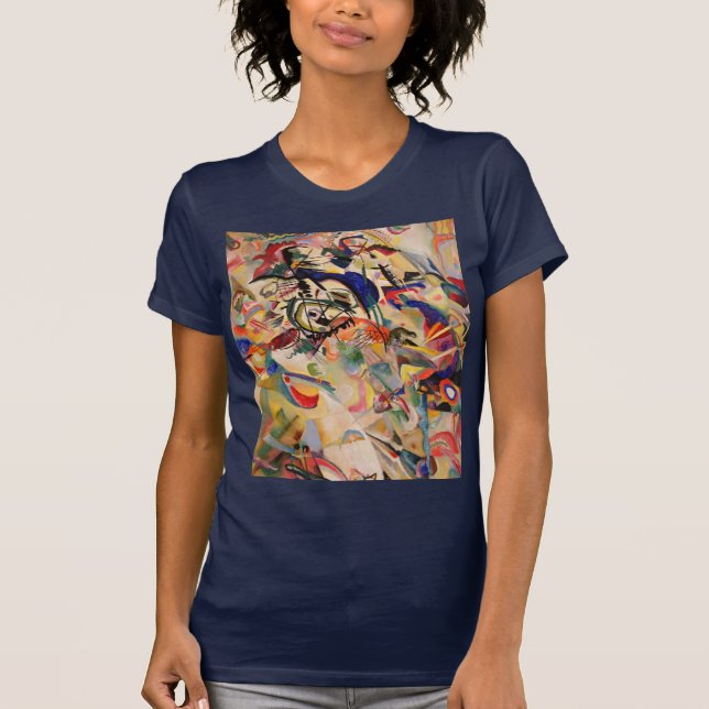 Kandinsky Modernes Abstraktes Malwerk T-Shirt (Vorderseite)