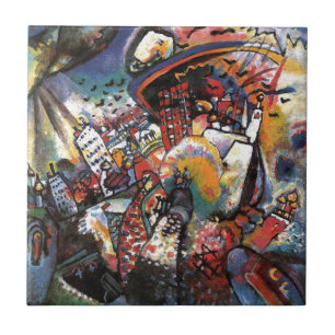 Kandinsky Moscow I Cityscape Abstrakte Malerei Fliese