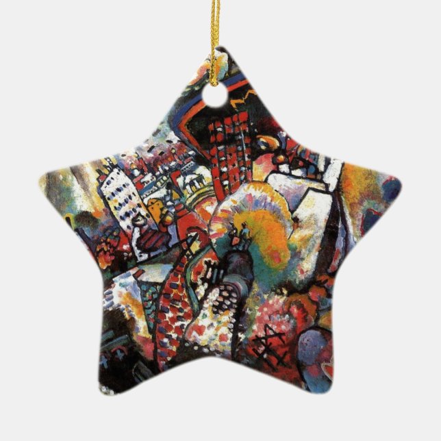 Kandinsky Moscow I Cityscape Abstrakte Malerei Keramikornament (Vorne)