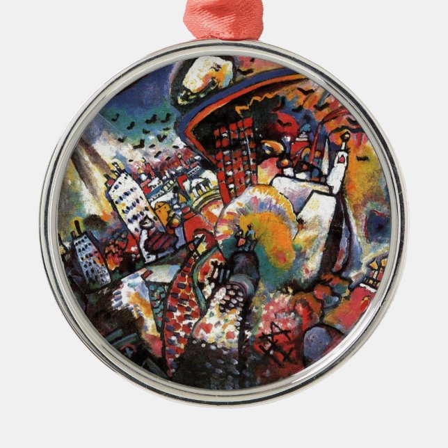 Kandinsky Moscow I Cityscape Abstrakte Malerei Ornament Aus Metall (Vorne)