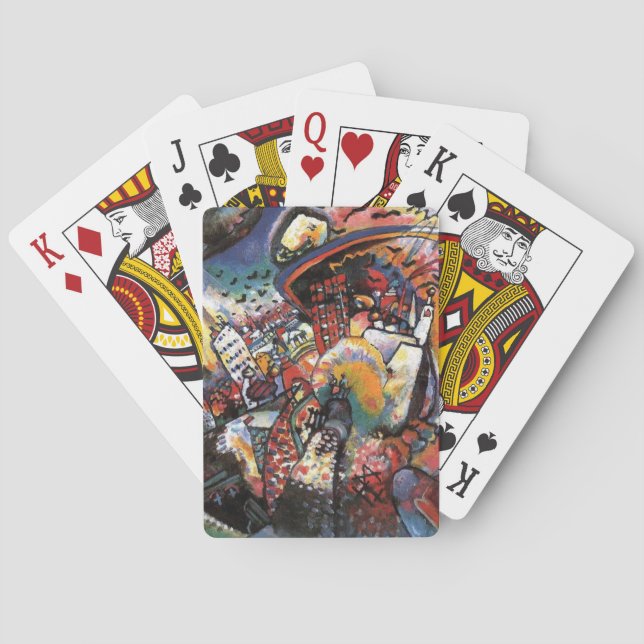 Kandinsky Moscow I Cityscape Abstrakte Malerei Spielkarten (Rückseite)