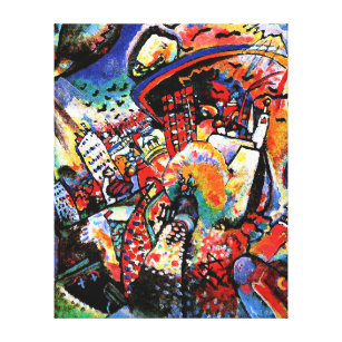Kandinsky - Moskau I, buntes Stadtbild Leinwanddruck