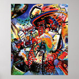 Kandinsky - Moskau I, farbenfrohe Stadtansicht Poster