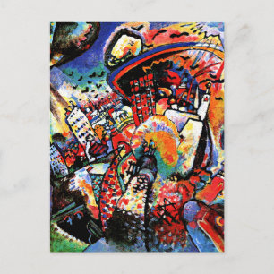 Kandinsky - Moskau I, farbenfrohe Stadtansicht Postkarte