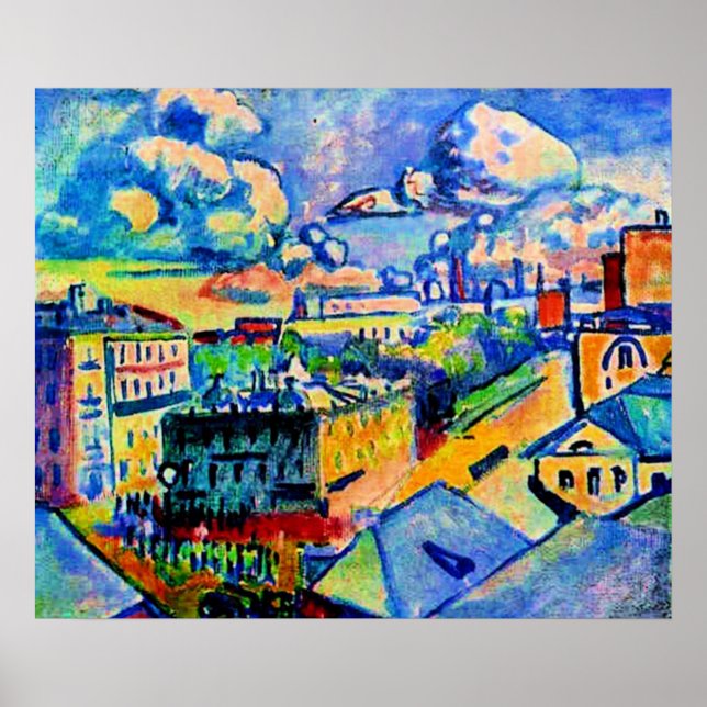 Kandinsky - Moskau, Zubovskaya-Platz, Studie Poster (Vorne)