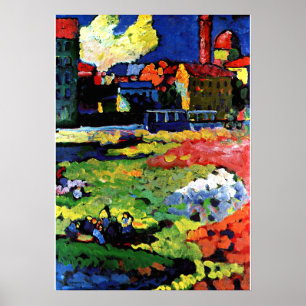 Kandinsky - München-Schwabing mit der Kirche St. Poster