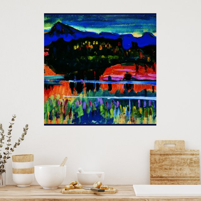 Kandinsky - Murnau am Staffelsee Poster (Küche)