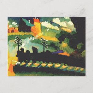 Kandinsky - Murnau, Zug und Schloss Postkarte