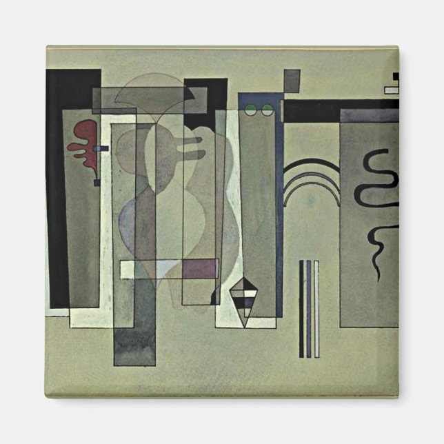 Kandinsky - Oberflächenversammlungen, abstrakte Ku Magnet (Vorne)