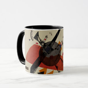 Kandinsky - Orange, abstrakte Kunst Tasse
