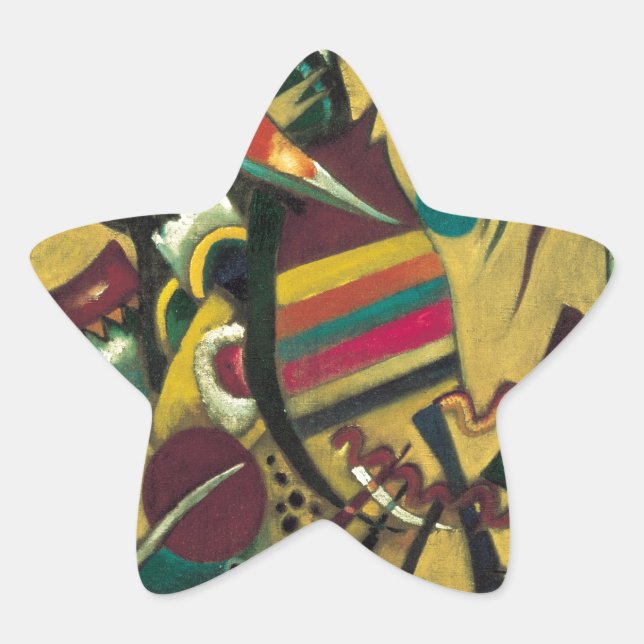 Kandinsky Points Abstrakte Leinwand Malerei Stern-Aufkleber (Vorderseite)