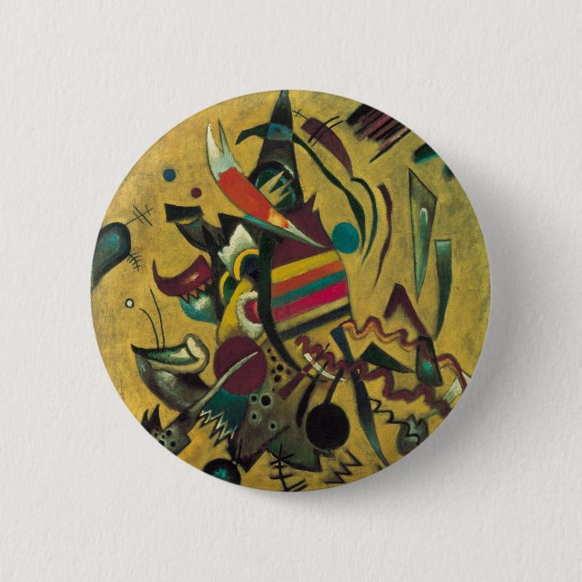 Kandinsky-Punkte abstraktes geometrisches Kunstwer Button (Vorderseite)