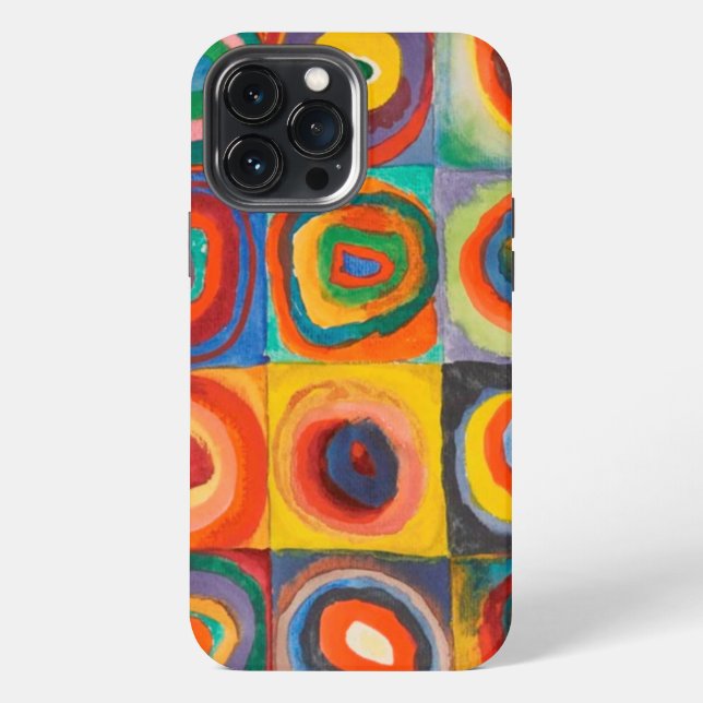 Kandinsky Quadrat Kreis iPhone Hülle (Rückseite)