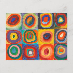 Kandinsky-Quadrate Feiertagspostkarte