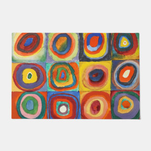 Kandinsky - Quadrate mit konzentrischen Kreisen Fußmatte