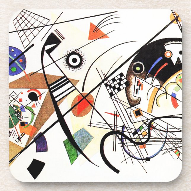 Kandinsky Querlinie Untersetzer (Vorderseite)