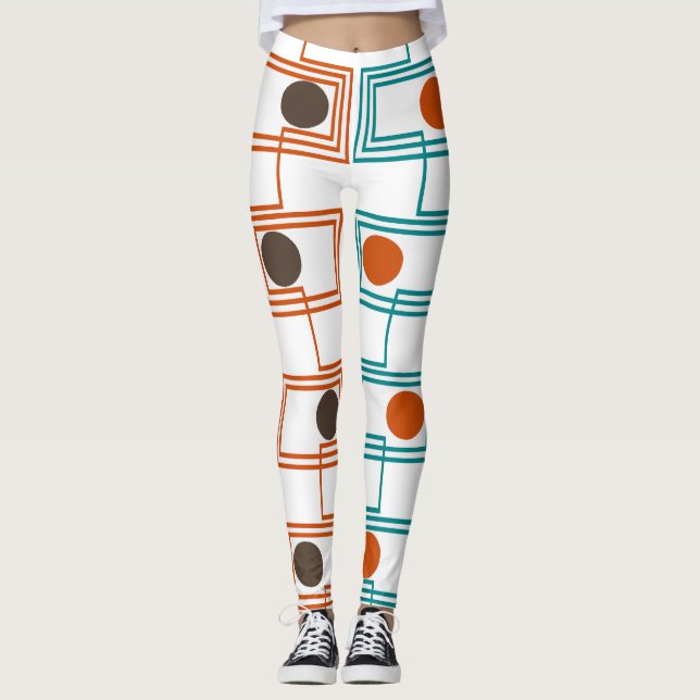 Kandinsky-Rechtecke mit Ovalen Leggings (Vorderseite)