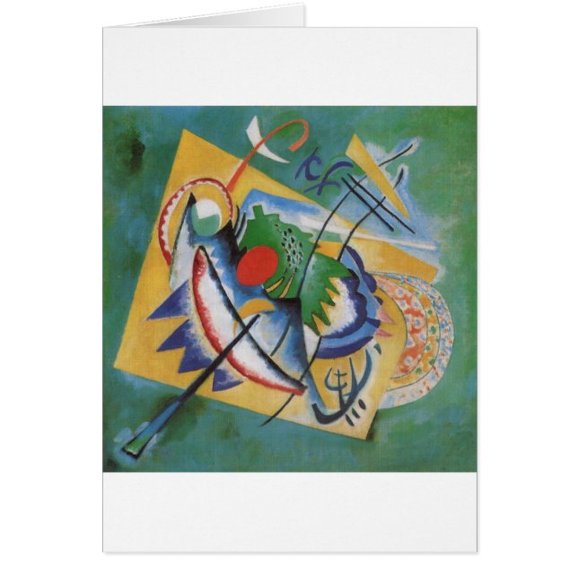 Kandinsky Red Oval Abstract Artwork Green Yellow (Vorne)