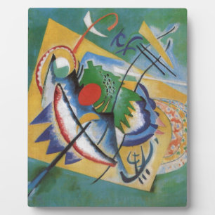 Kandinsky Red Oval Abstract Artwork Green Yellow Fotoplatte