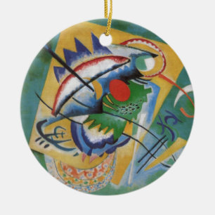 Kandinsky Red Oval Abstract Artwork Green Yellow Keramik Ornament