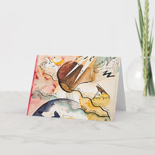 Kandinsky - Regenlandschaft, abstrakte Kunst, Karte (Vorderseite)