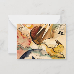 Kandinsky - Regenlandschaft, abstrakte Kunst Mitteilungskarte