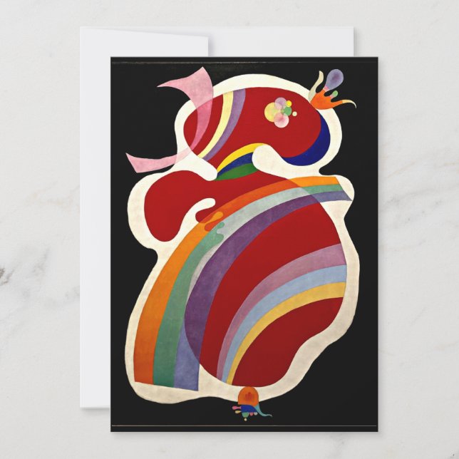 Kandinsky - Rote Form (La Forme Rouge) Karte (Vorderseite)