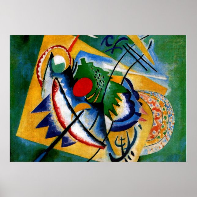 Kandinsky - Rotes Oval Poster (Vorne)