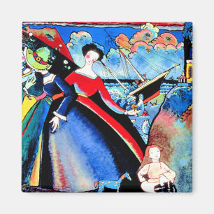 Kandinsky - Schiff, bunte Malerei von 1918 Magnet
