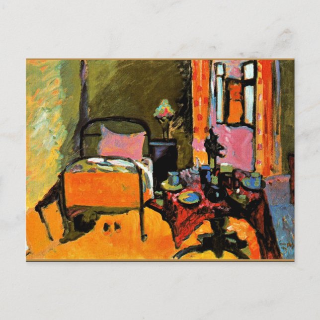 Kandinsky - Schlafzimmer in der Aintmillerstrasse Postkarte (Vorderseite)