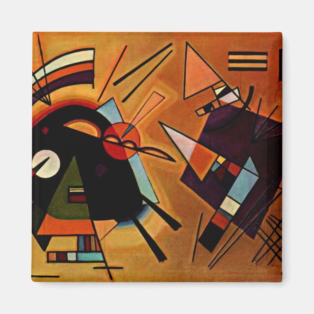 Kandinsky - Schwarz und Violett, Magnet (Vorne)