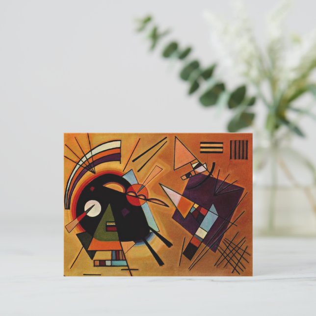 Kandinsky - Schwarz und Violett, Postkarte (Stehend Vorderseite)