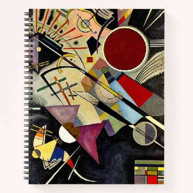 Kandinsky - Schwarze Begleitung Notizbuch (Vorderseite)